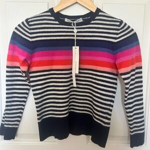 Trina Turk Striped Kids Sweater - Black, White, Pink, Red, Blue